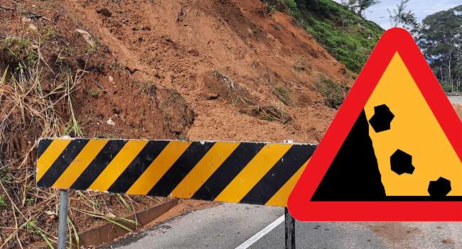 Landslide risk surrounding several main roads